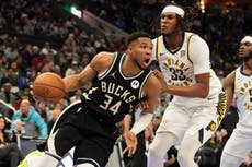 Antetokounmpo logra triple-doble y Bucks derrotan 129-117 a Pacers en la NBA Cup