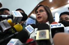 Investigadores en Filipinas citan a la vicepresidenta Duterte por amenazas contra el presidente