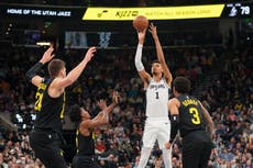 Wembanyama y Castle lideran a Spurs en victoria 128-115 sobre Jazz