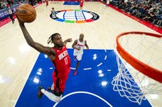 Green anota 41 puntos y lleva a Rockets a victoria sobre 76ers en tiempo extra