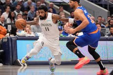 Irving consigue 23 puntos por Mavs sin Doncic, que vencen 129-114 a Knicks