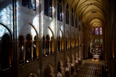 Primer vistazo al interior de la Catedral de Notre Dame tras 5 años oculta por restauración