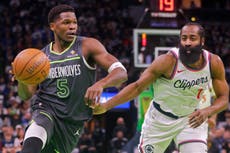 Timberwolves rompen racha de 4 derrotas al vencer a Clippers por 93-92