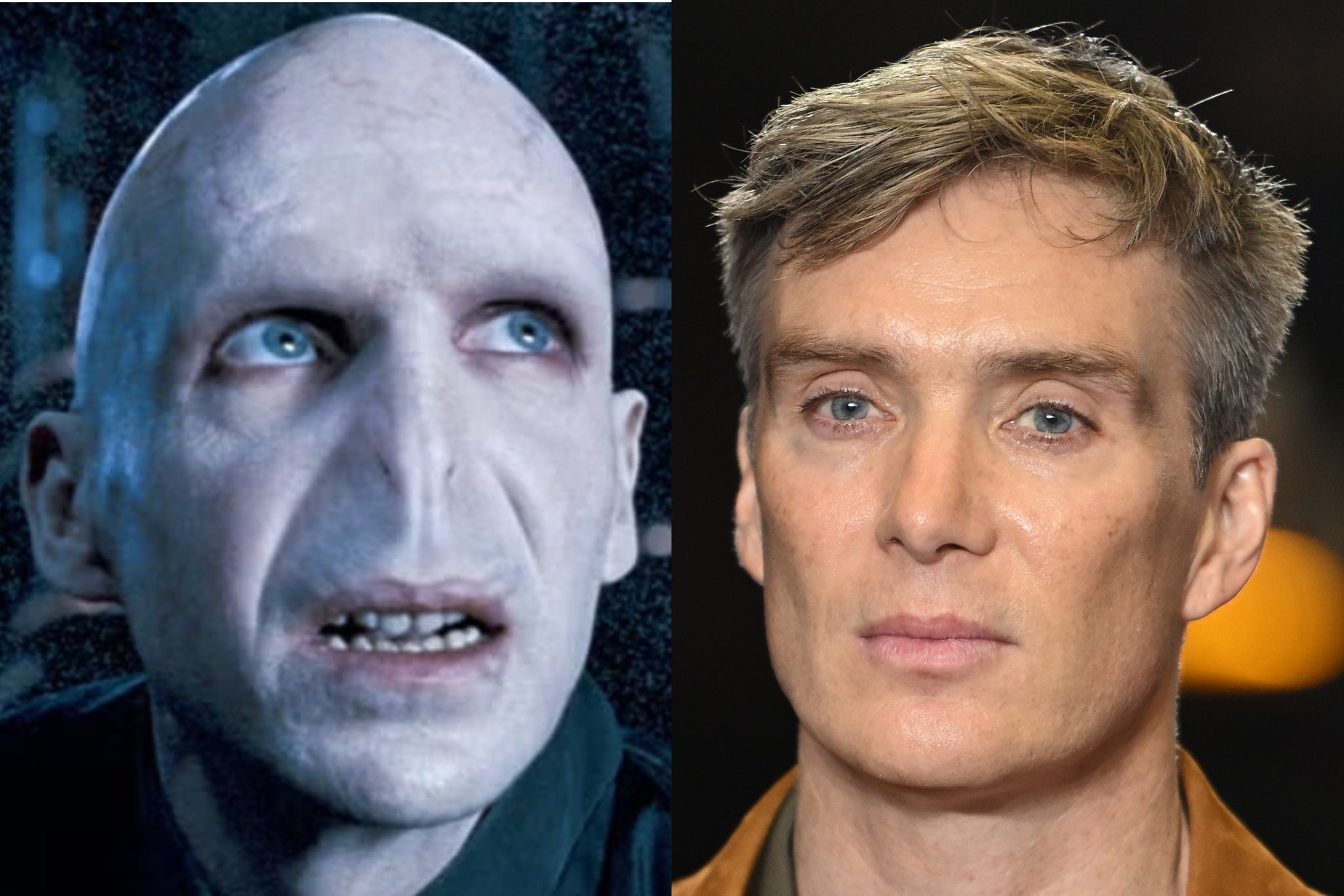 Ralph Fiennes como Voldemort, y Cillian Murphy