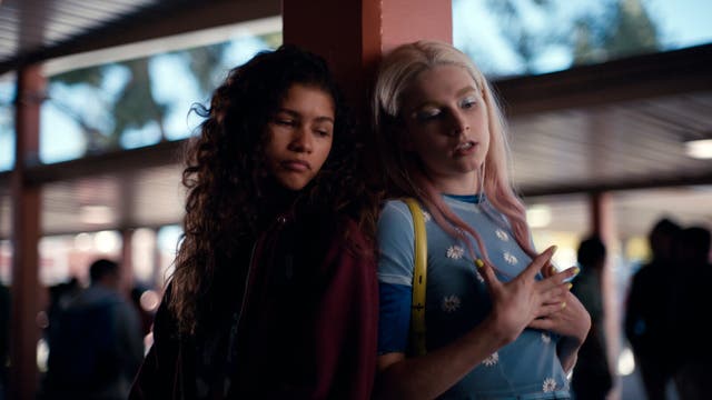 <p>Zendaya y Hunter Schafer en Euphoria</p>