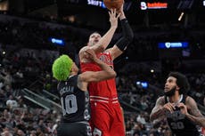 Vucevic y Dosunmu lideran a Bulls con máximo puntaje de temporada en victoria 139-124 sobre Spurs