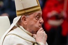 El papa Francisco preside ceremonia de nuevos cardenales con un gran moretón en la barbilla