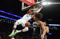 Los Bucks rompen racha de 2 derrotas con victoria 118-113 sobre los Nets