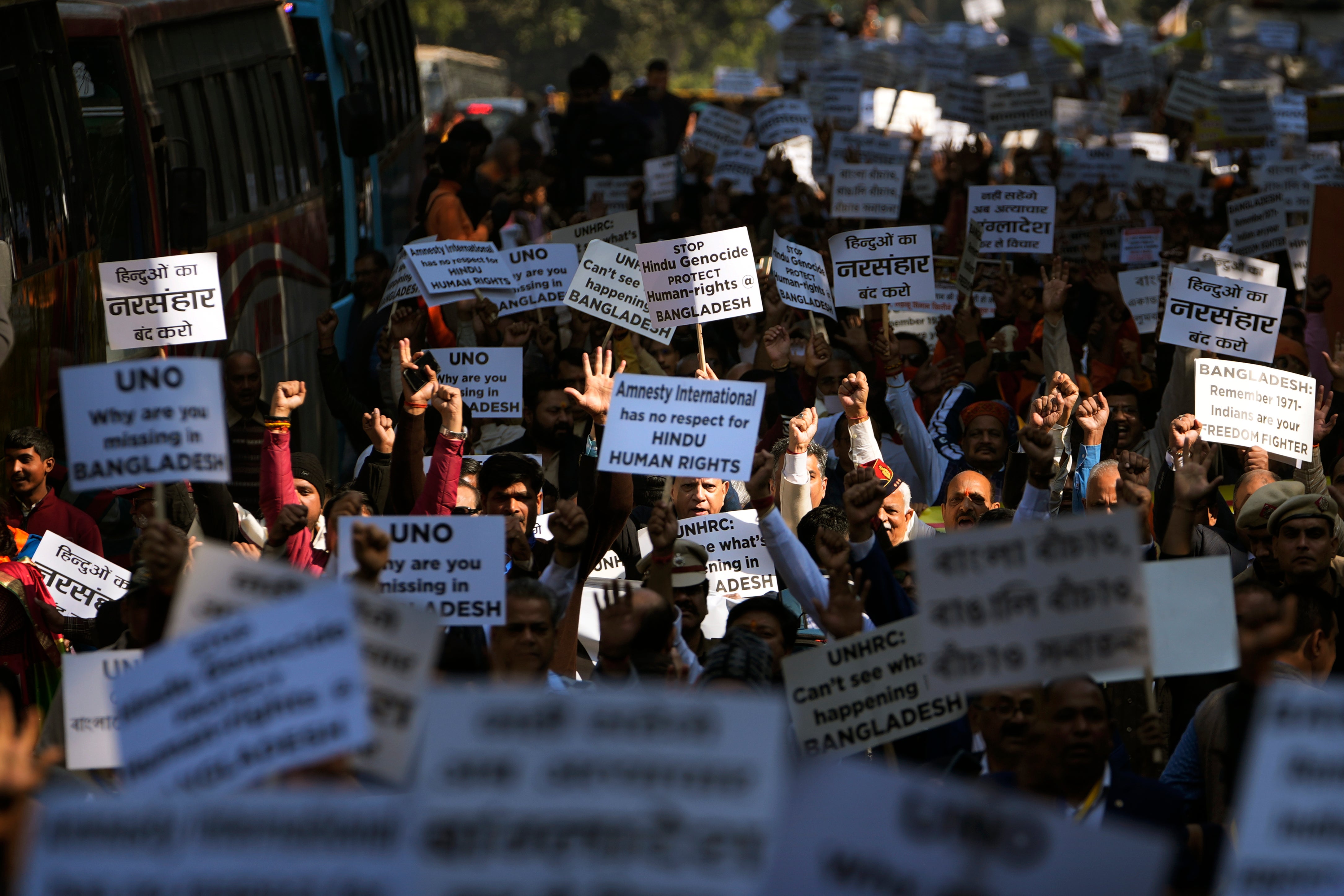 INDIA-BANGLADESH-PROTESTA