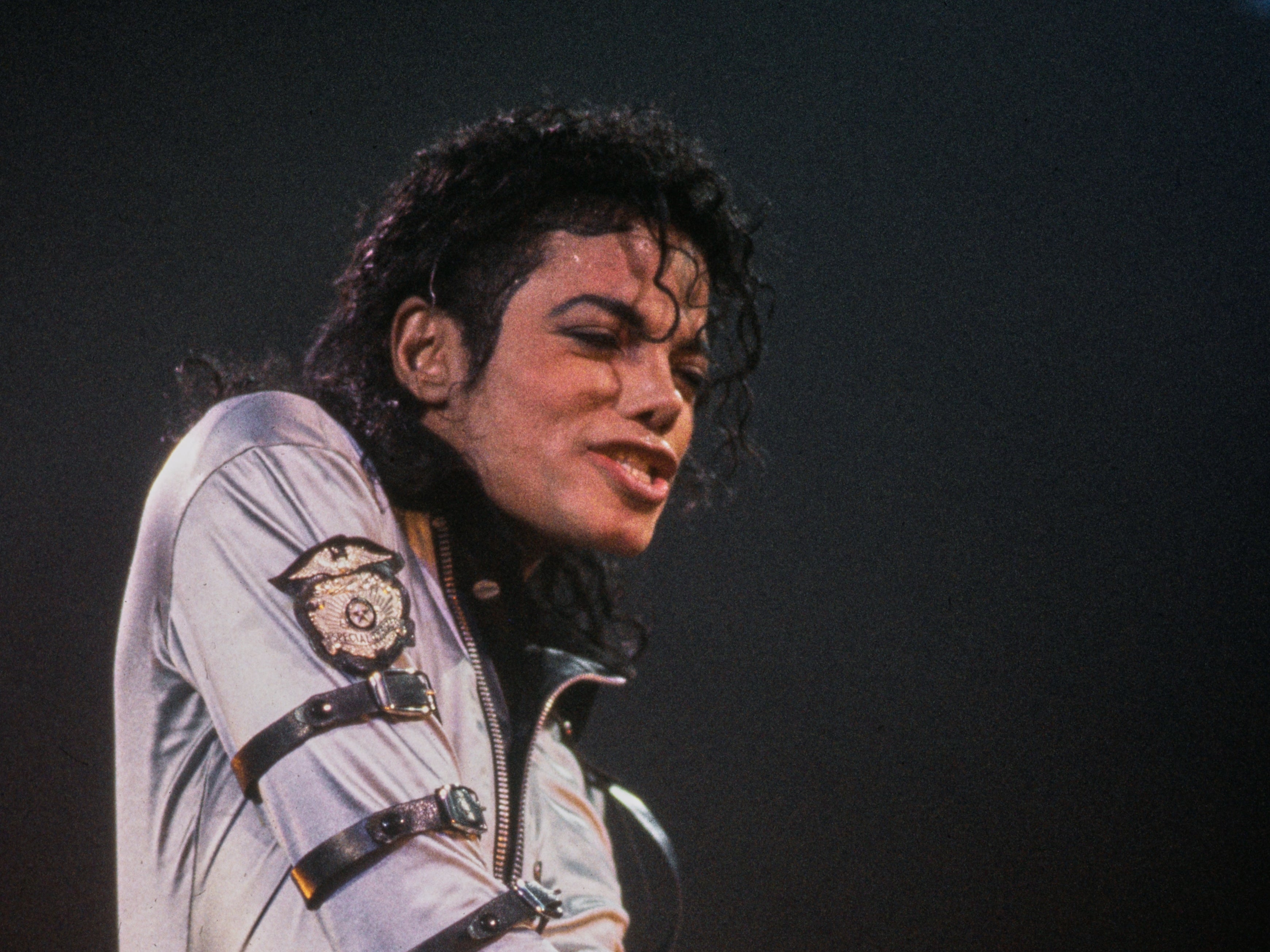 Michael Jackson en 1989 durante la gira ‘Bad’