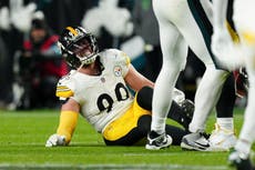 T.J. Watt, linebacker dee los Steelers, T.J. Watt, podría jugar ante Ravens a pesar de lesión