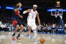 Shai Gilgeous-Alexander anota 41 en victoria del Thunder 123-105 sobre Wizards