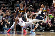 Durant y Beal anotan 27 puntos cada uno; Suns vencen 110-100 a Nuggets al cerrar jornada navideña