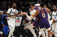 Nurkic y Marshall intercambian golpes; expulsan a tres por altercado en duelo entre Suns y Mavericks