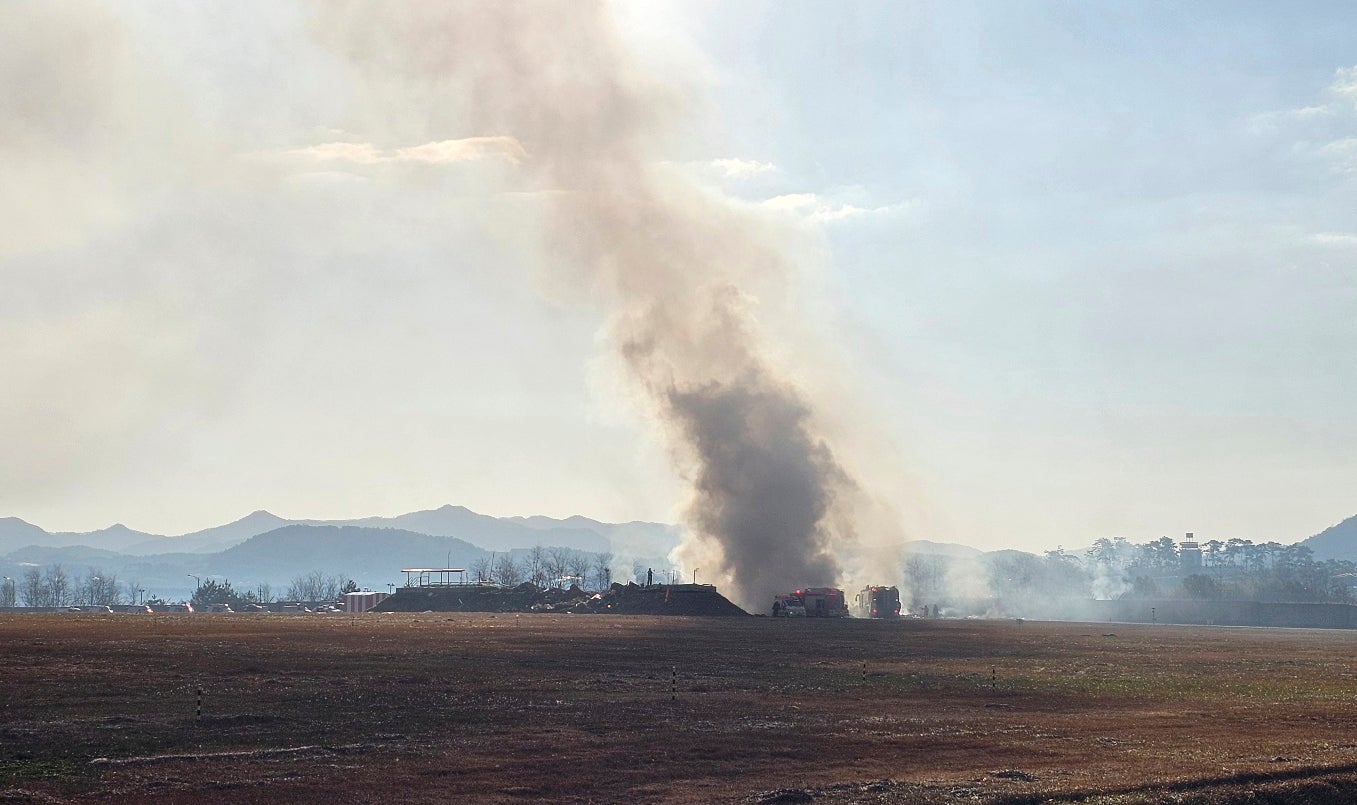 COREA DEL SUR-AVIÓN-INCENDIO