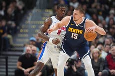 Jokic anota 37, Murray 34 y Nuggets vencen 134-121 a Pistons