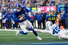 Los Giants derrotan a los Colts 45-33 y eliminan a Indianápolis de la pelea por los playoffs