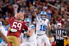 Lions vencen 40-34 a los 49ers en preparación para el choque divisional de la Semana 18