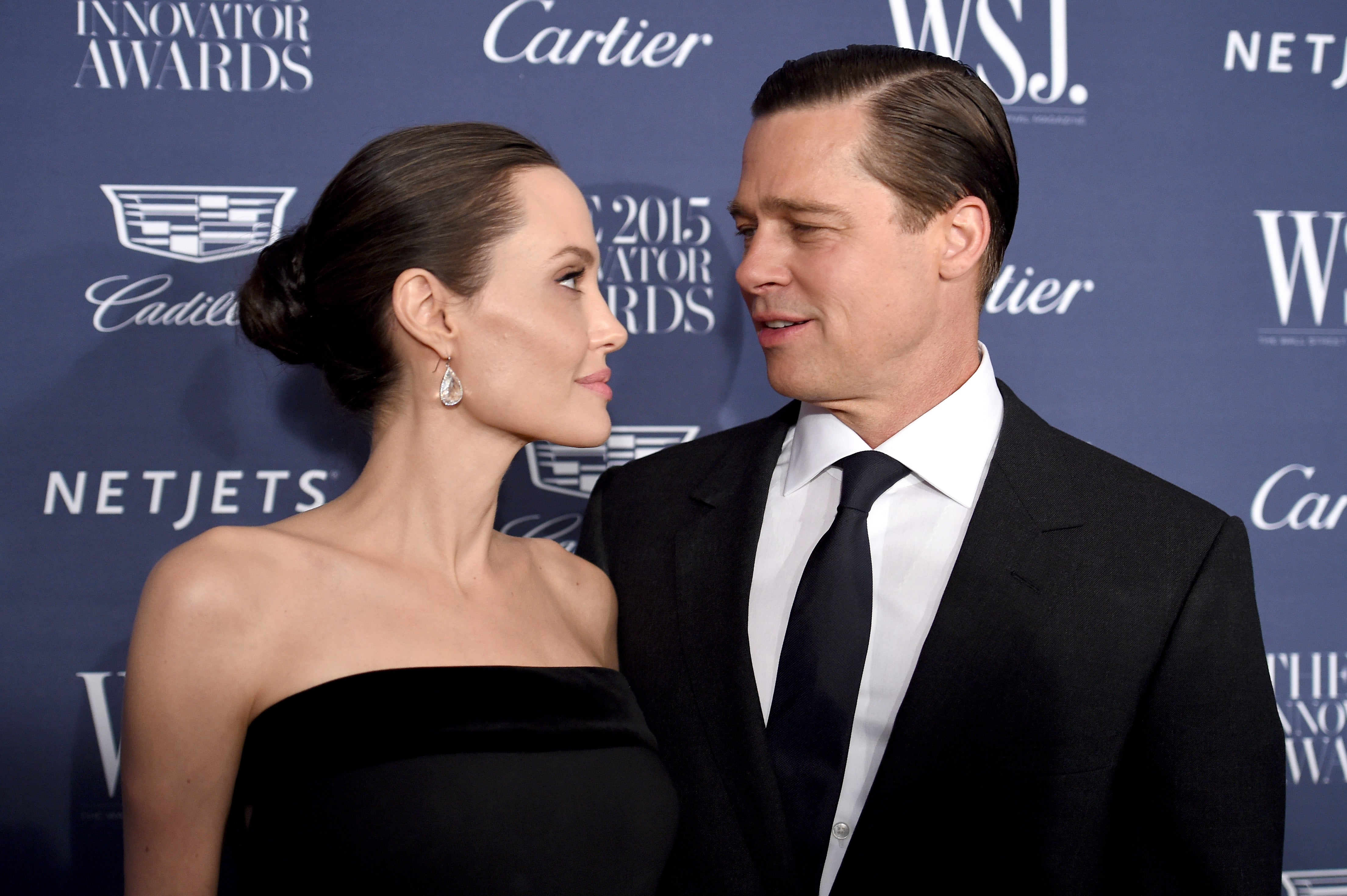 Angelina Jolie y Brad Pitt fotografiados en 2015