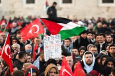 Decenas de miles de personas protestan en Estambul por la guerra en Gaza