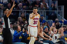 Stephen Curry anota 30 puntos y acierta sus 8 triples en la victoria de Warriors 139-105 sobre 76ers