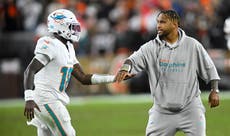 Tagovailoa probablemente no juegue contra los Jets; Huntley apunta a su segundo inicio consecutivo