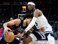 Cunningham anota 40 puntos, su máximo de la temporada, y Pistons ganan 119-105 ante Timberwolves