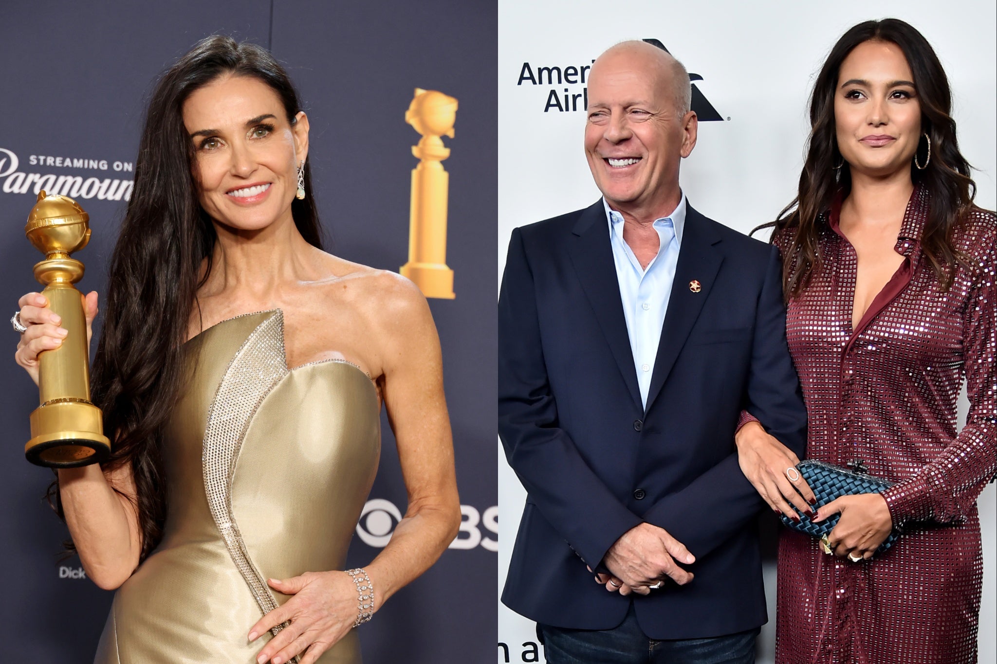 Bruce Willis, Demi Moore y Emma Heming Willis