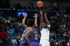 Anthony Edwards anota 32 y Timberwolves vencen 104-97 a Pelicans