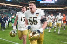 Notre Dame supera 27-24 a Penn State en Orange Bowl y avanza a la final