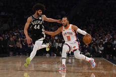 Jalen Brunson anota 44 puntos en la aplastante victoria de los Knicks 140-106 sobre los Bucks