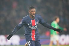 Dembélé anota dos veces y el líder PSG sigue invicto en la liga francesa a mitad de temporada