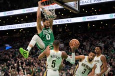 Celtics resisten el regreso de Zion Williamson y vencen 120-119 a los Pelicans