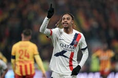 Barcola anota y asiste en triunfo del Paris Sant-Germain ante Lens