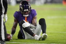 Zay Flowers, WR de Ravens, está inactivo ante Bills para el juego de la ronda divisional