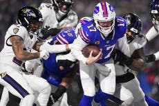 Allen anota 2 TD y Bills provocan 3 entregas y ganan 27-25 a Ravens; jugarán por el título de la AFC