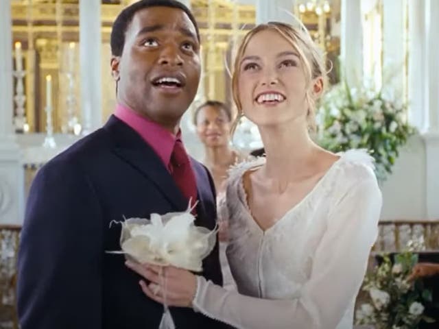 <p>Ejiofor y Knightley en la escena de boda en ‘Love Actually’</p>