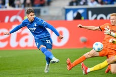 Hlozek anota y Hoffenheim termina racha de victorias de Frankfurt tras salida de Marmoush