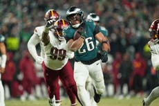 Hurts y Barkley anotan 3 TDs cada uno; Eagles avanzan al Super Bowl al vencer 55-23 a Commanders