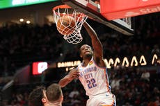 Shai Gilgeous-Alexander anota 33 puntos y el Thunder vence 118-108 a Trail Blazers