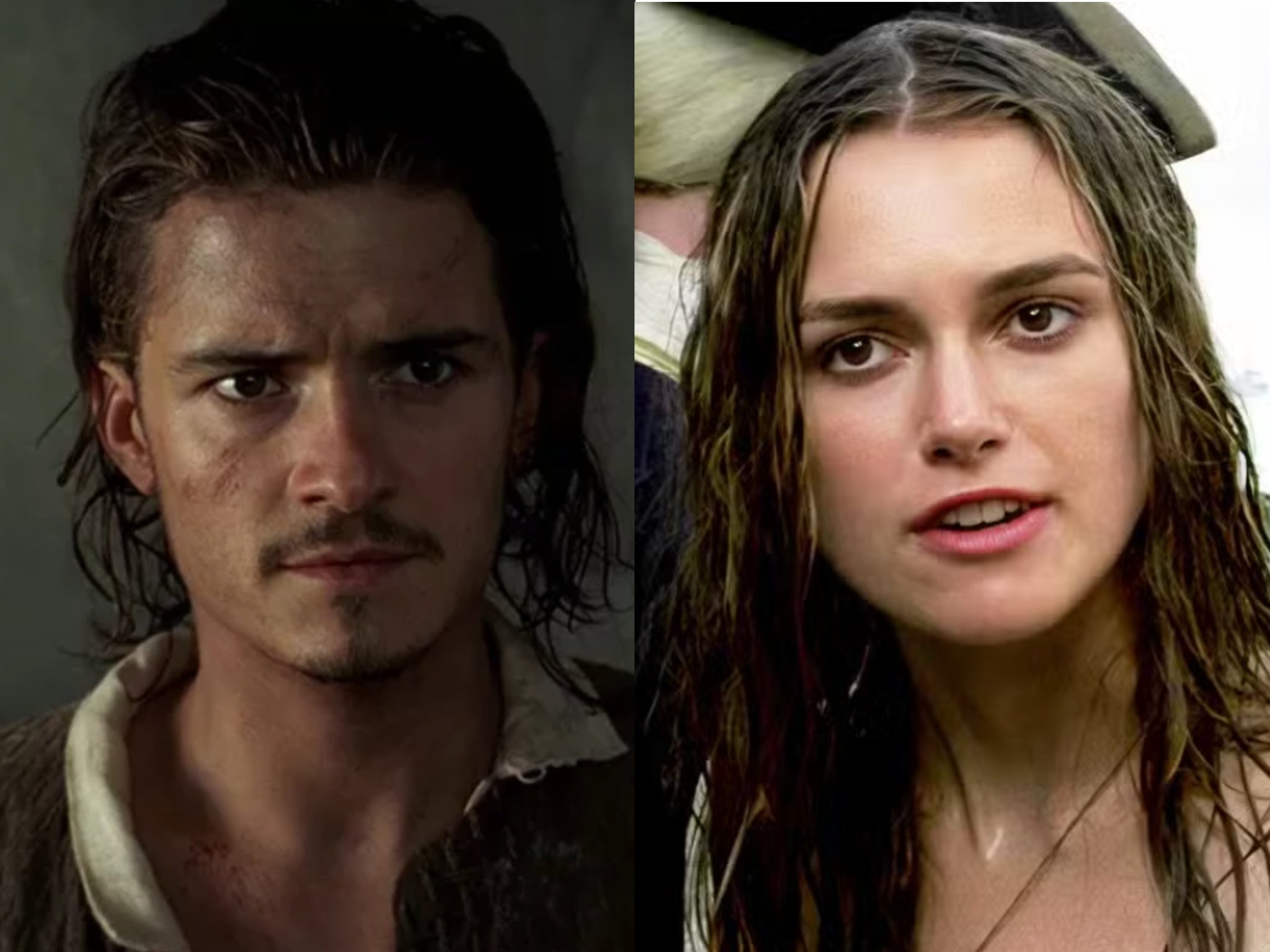 Orlando Bloom y Keira Knightley, protagonistas de 'Piratas del Caribe'