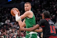 Porzingis anota 34 puntos y lleva a Celtics hacia victoria sobre los Bulls 122-100