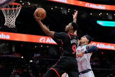 Raptors aplastan 106-82 a los Wizards, el peor equipo de la NBA, con su quinta victoria al hilo