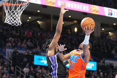 Wiggins impone récord personal de 41 puntos y Thunder aplasta 144-110 a Kings