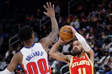 Hawks sacan triunfo 132-130 ante Pistons con disparo de Young a 1,6 segundos del final