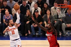 Brunson supera a Carmelo Anthony y lleva a los Knicks a la victoria 124-118 sobre los Rockets