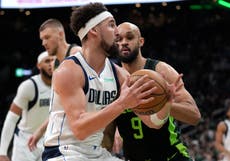 Thompson anota 25 y Mavericks, aún sin Davis, derrotan 127-120 a Celtics