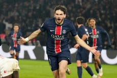 Kvaratskhelia marca su primer tanto con el PSG, líder de Ligue 1, que golea 4-1 a Mónaco