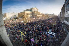 Protestas contra partido derechista en Alemania antes de elecciones