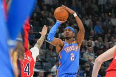 Thunder establece récord de franquicia con 27 triples en triunfo 120-89 sobre Pelicans